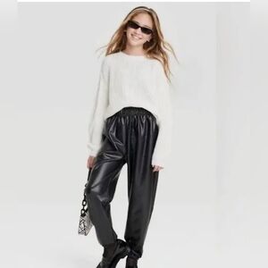 Art Class Faux Leather Joggers